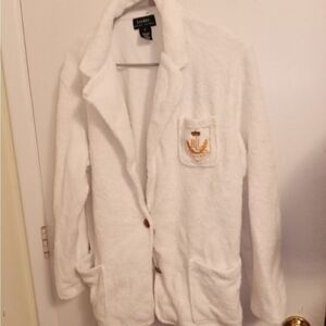 Vintage Ralph Lauren Crown Crest Terry Cloth Long-Sleeve Top Large Unisex Adult